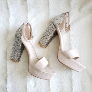 Essex Glam Glitter Platform Heels